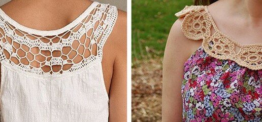 20 идей переделки старых вещей в модные- соединяем вязание и ткань.