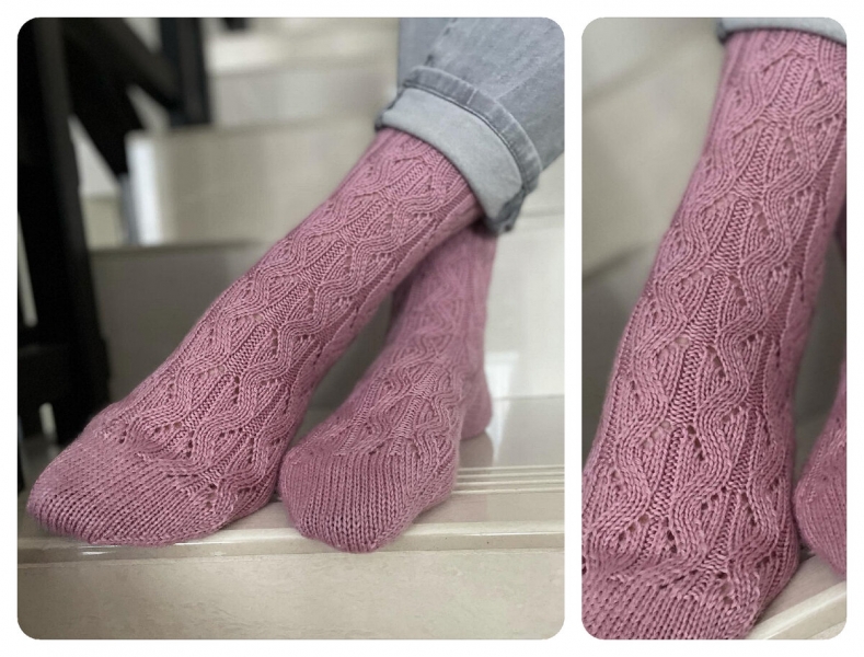 Узоры для носков спицами: 12 простых и красивых вариантов со схемами