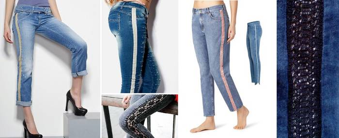 Боковые вставки в ажурных джинсах: подробный мастер-класс