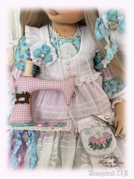 Катюша, коллекционная текстильная кукла.