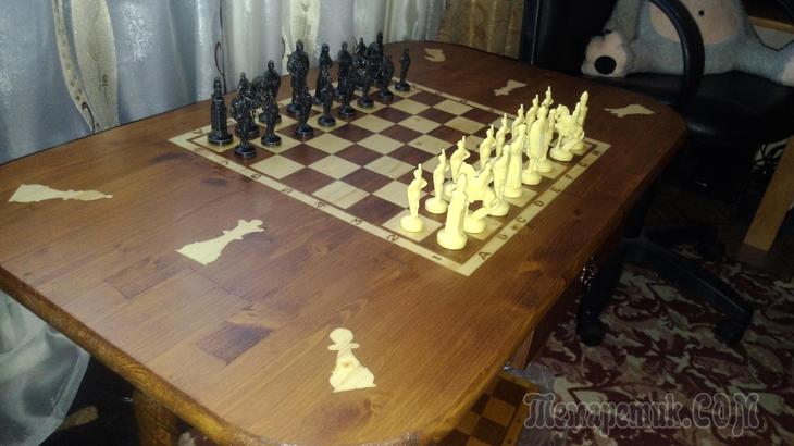 Журнальный столик в виде шахмат своими руками