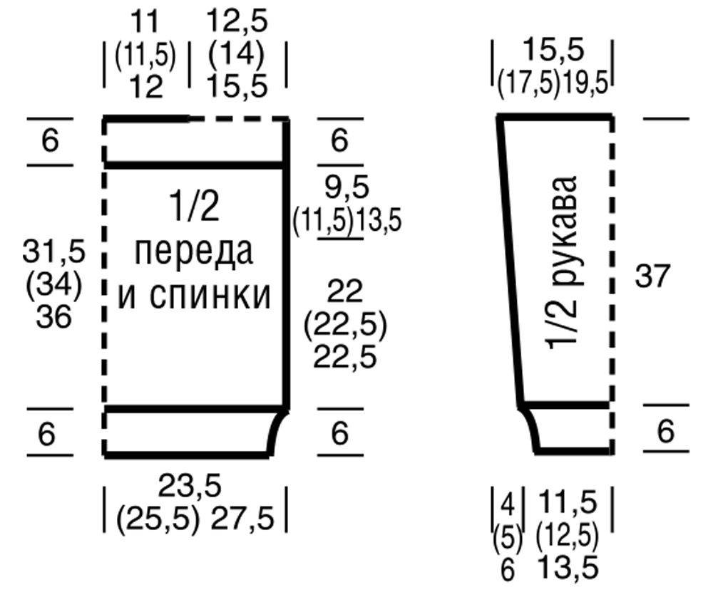 Схема вязания спицами воротника лодочка